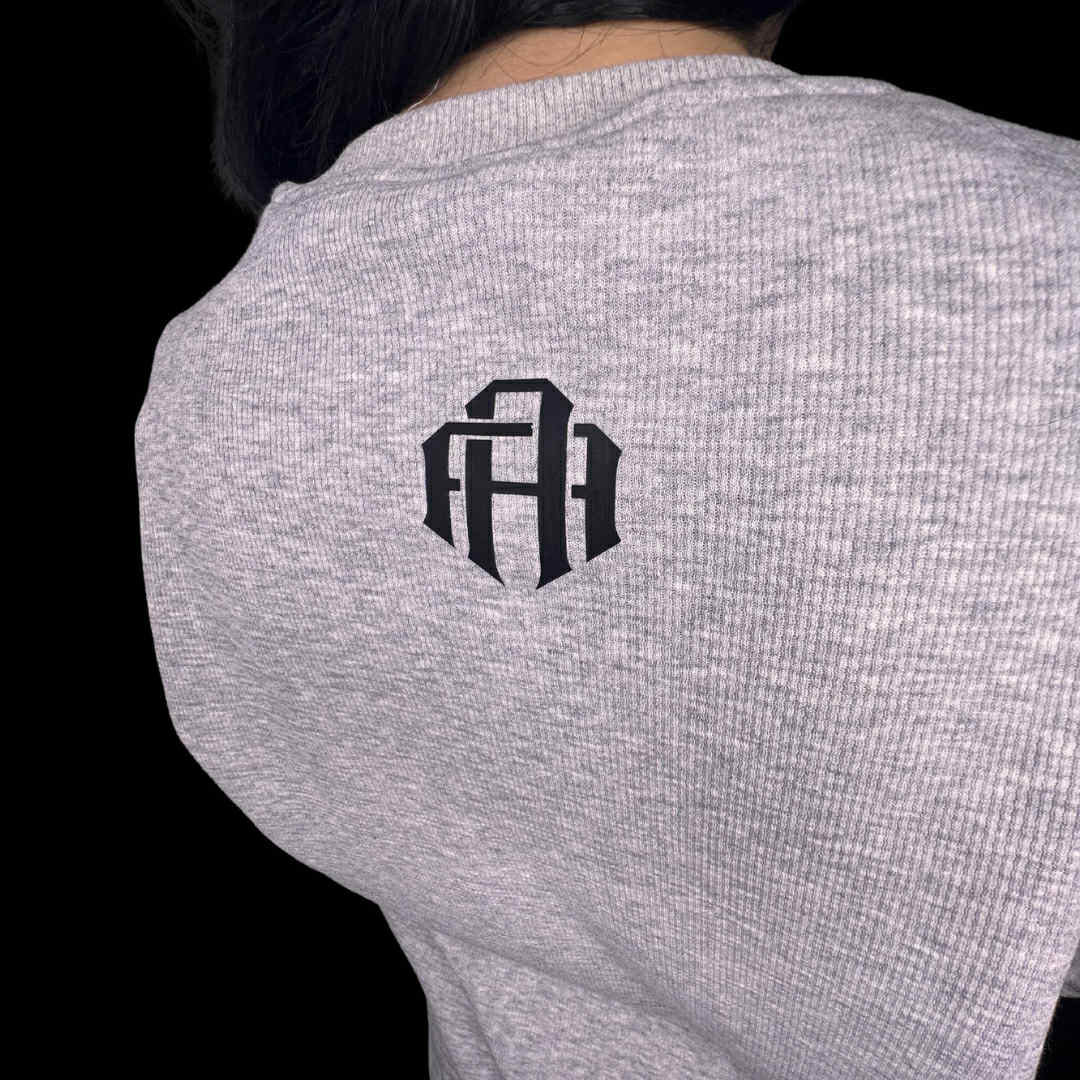 Knights Armour Waffle Crew Neck Grey