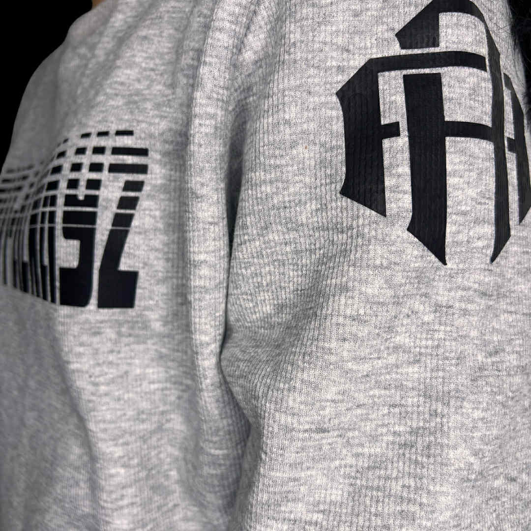 Knights Armour Waffle Crew Neck Grey
